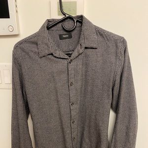 THEORY checkered flannel button down shirt!